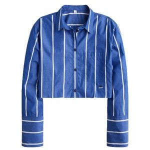 J.crew x homme girls cropped striped shirt